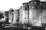 The round towers of the castle at Angers