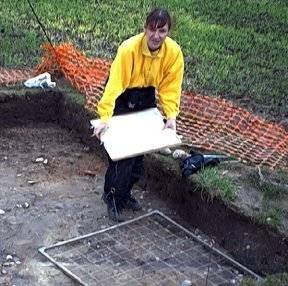 Sieving the spoil at High Legh