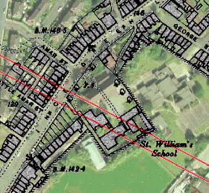 Recent Aerial Photo with OS Map of 1907