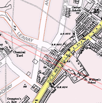 Modern Map with OS Map of 1907