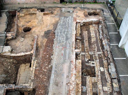 Moore's Yard: the excavation from above