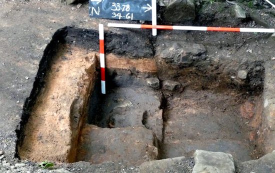 The Rectory trench: the layers above the cast iron pipe
