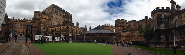 The courtyard of Lancaster Castle
