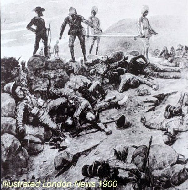 Spion Kop as drawn for the Illustrated London News, 1900