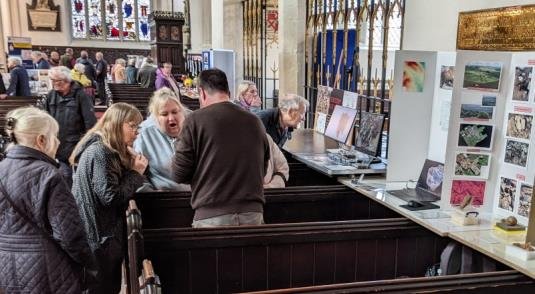 Visitors at the stands in the Parish Church